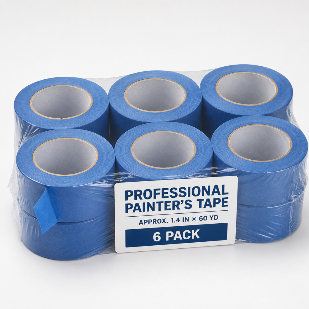Professional Painter's Tape — Approx. 1.4 Inch × 60 Yard, 6-Pack