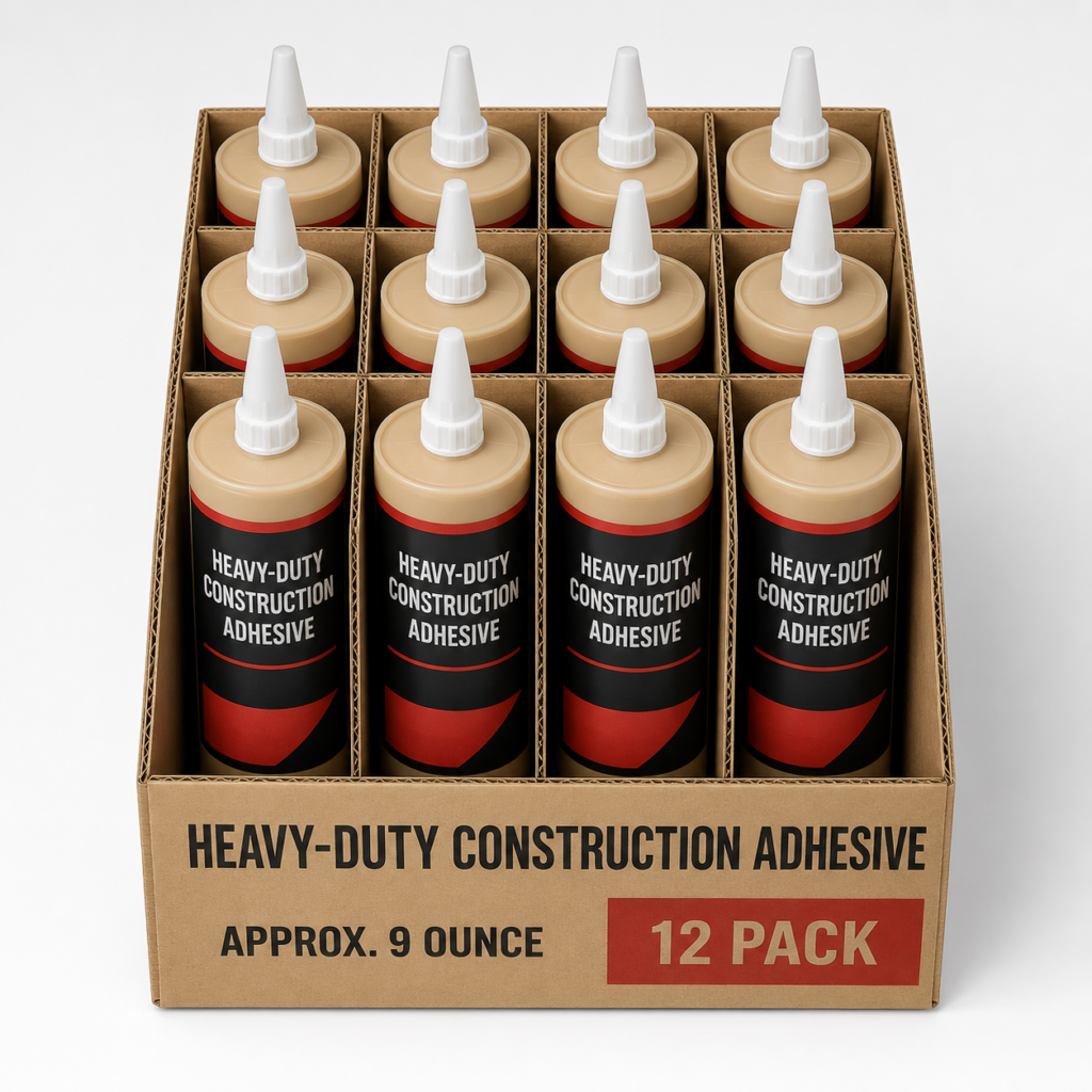 Heavy-Duty Construction Adhesive — Approx. 9 Ounce, 12-Pack