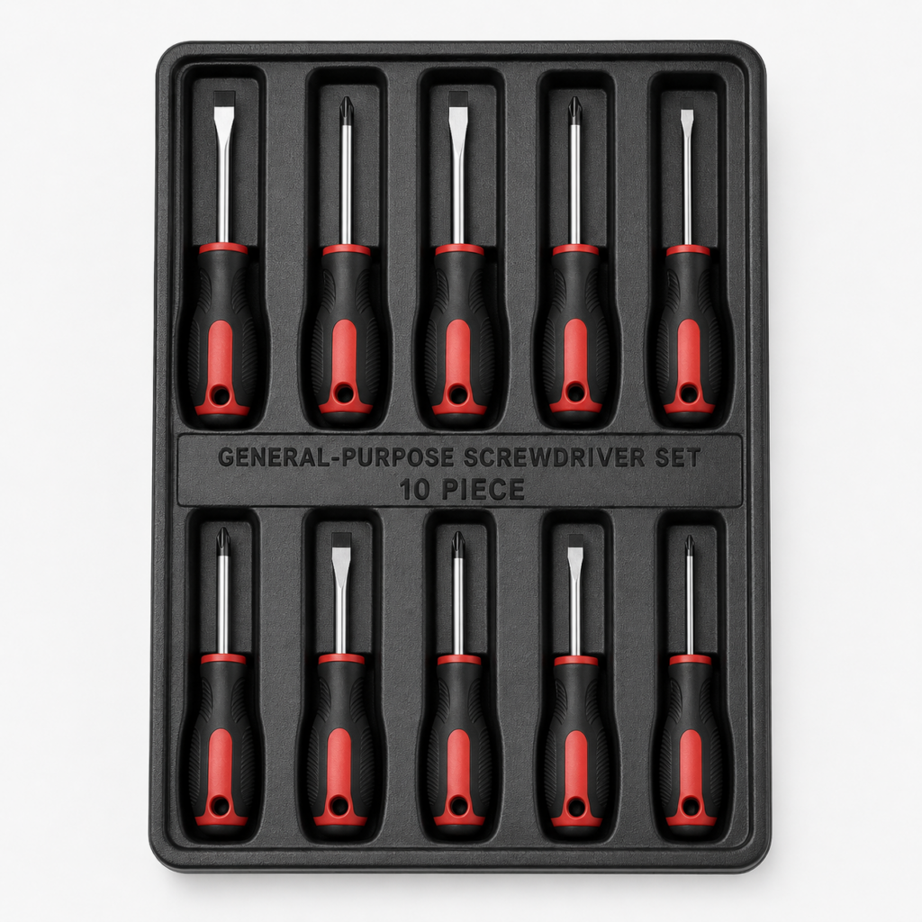 General-Purpose Screwdriver Set — 10 Piece