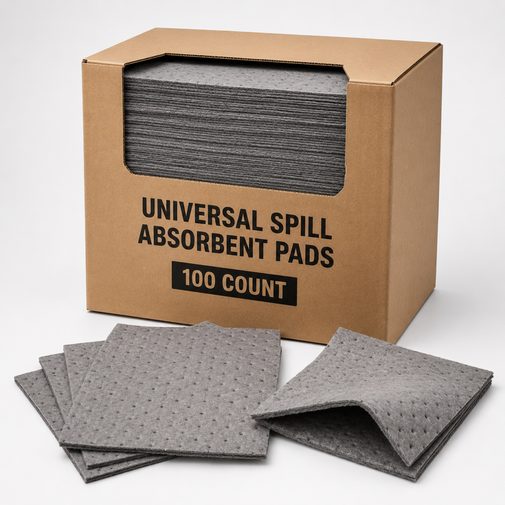 Universal Spill Absorbent Pads — 100-Count Case