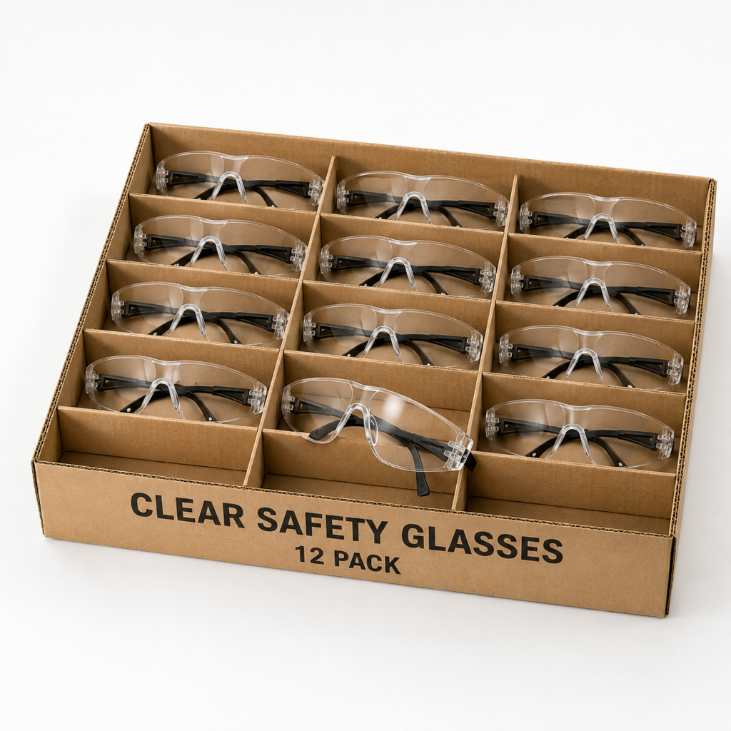 Clear General-Purpose Safety Glasses — 12-Pack
